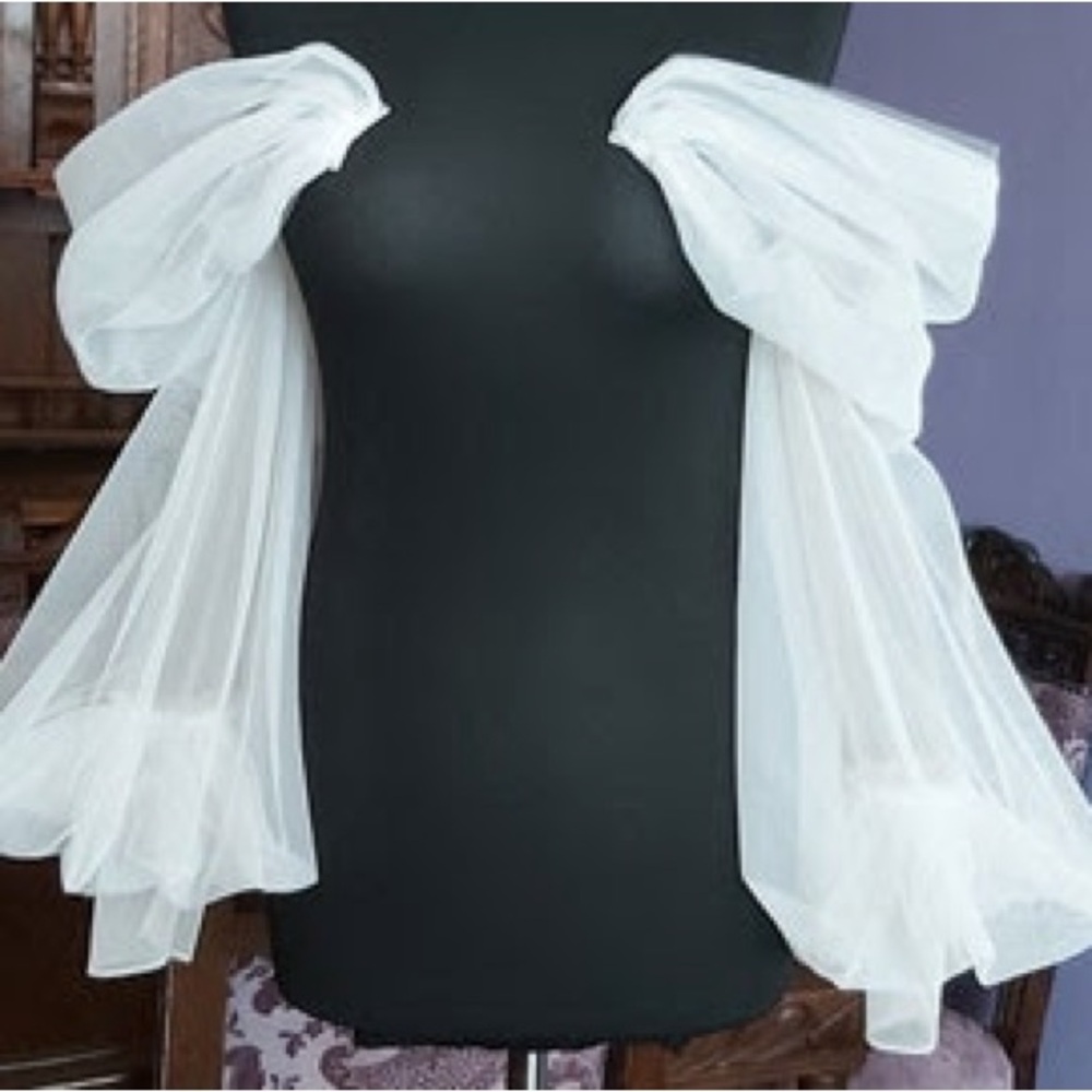 Removable Tulle Bridal Sleeves